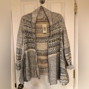 NEW Vintage America Blues Women Cardigan Sz M Sweater Irish Cream Tavia